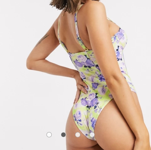 Asos one piece high leg swim/bodysuit - Picture 1 of 3
